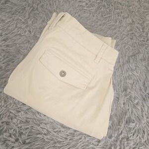 Territory Ahead 130844 Mens 36/24 Cream Pleated Front Chino Cotton Blend Pants‎